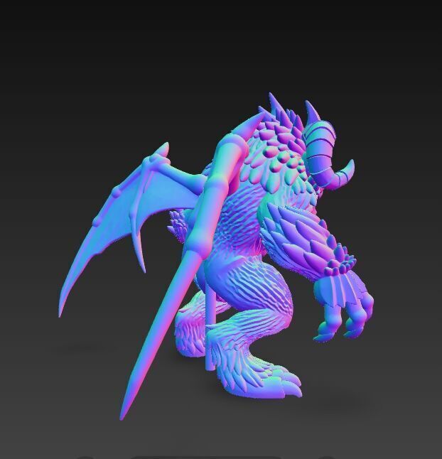 Howling Beast  Terrifying and Detailed 3D Print Model 3D model_13