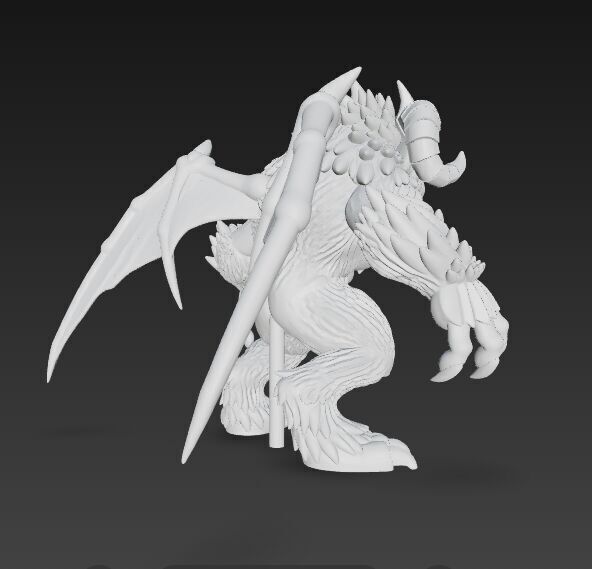 Howling Beast  Terrifying and Detailed 3D Print Model 3D model_22