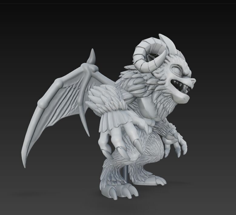 Howling Beast  Terrifying and Detailed 3D Print Model 3D model_1