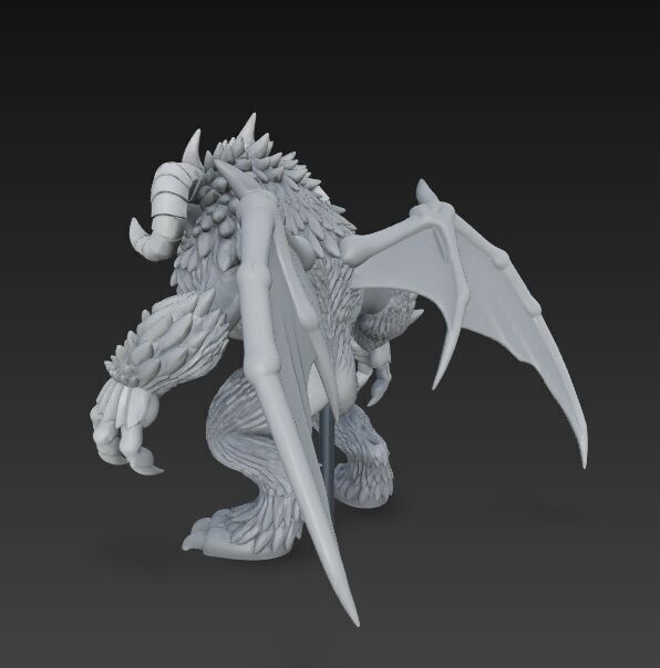 Howling Beast  Terrifying and Detailed 3D Print Model 3D model_7