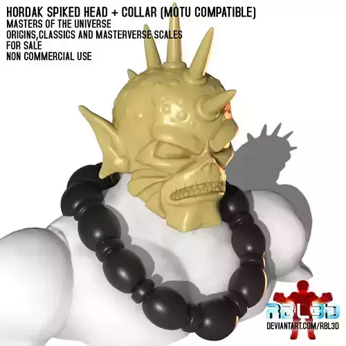  Hordak Spiked head Motu compatible 3D print model