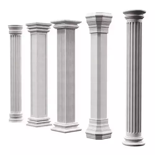Marble Quintet Columns with Classic Design 2