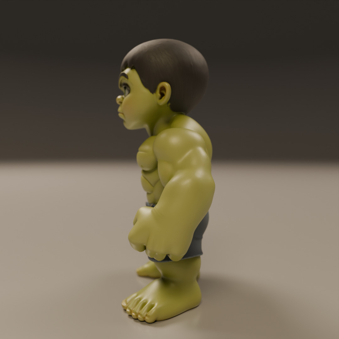 child hulk 3D print model_2