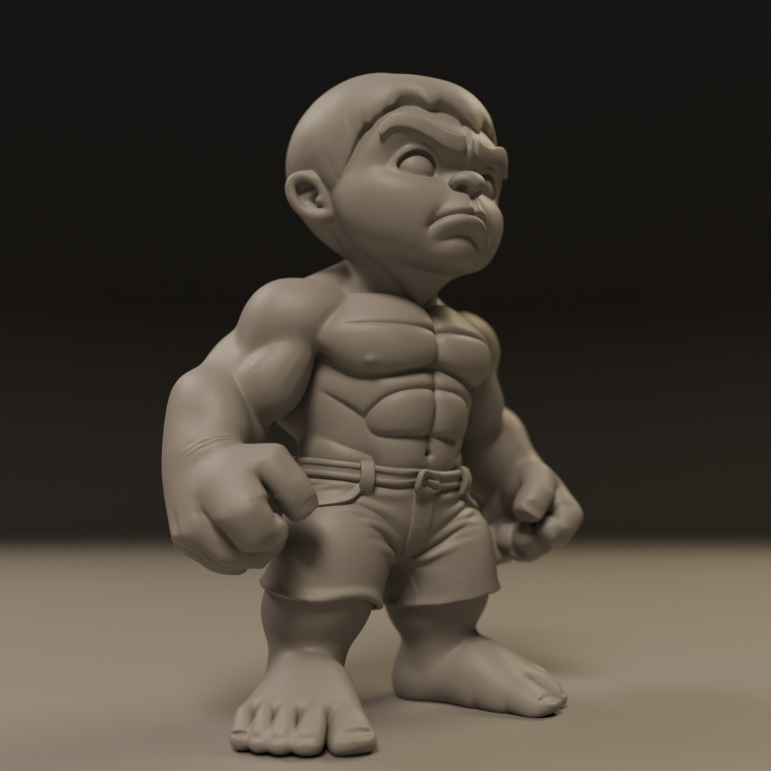 child hulk 3D print model_17