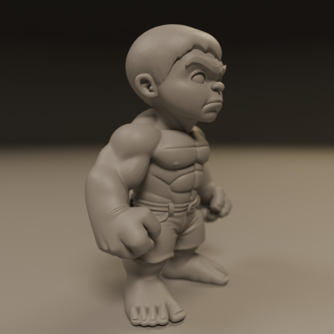 child hulk 3D print model_13