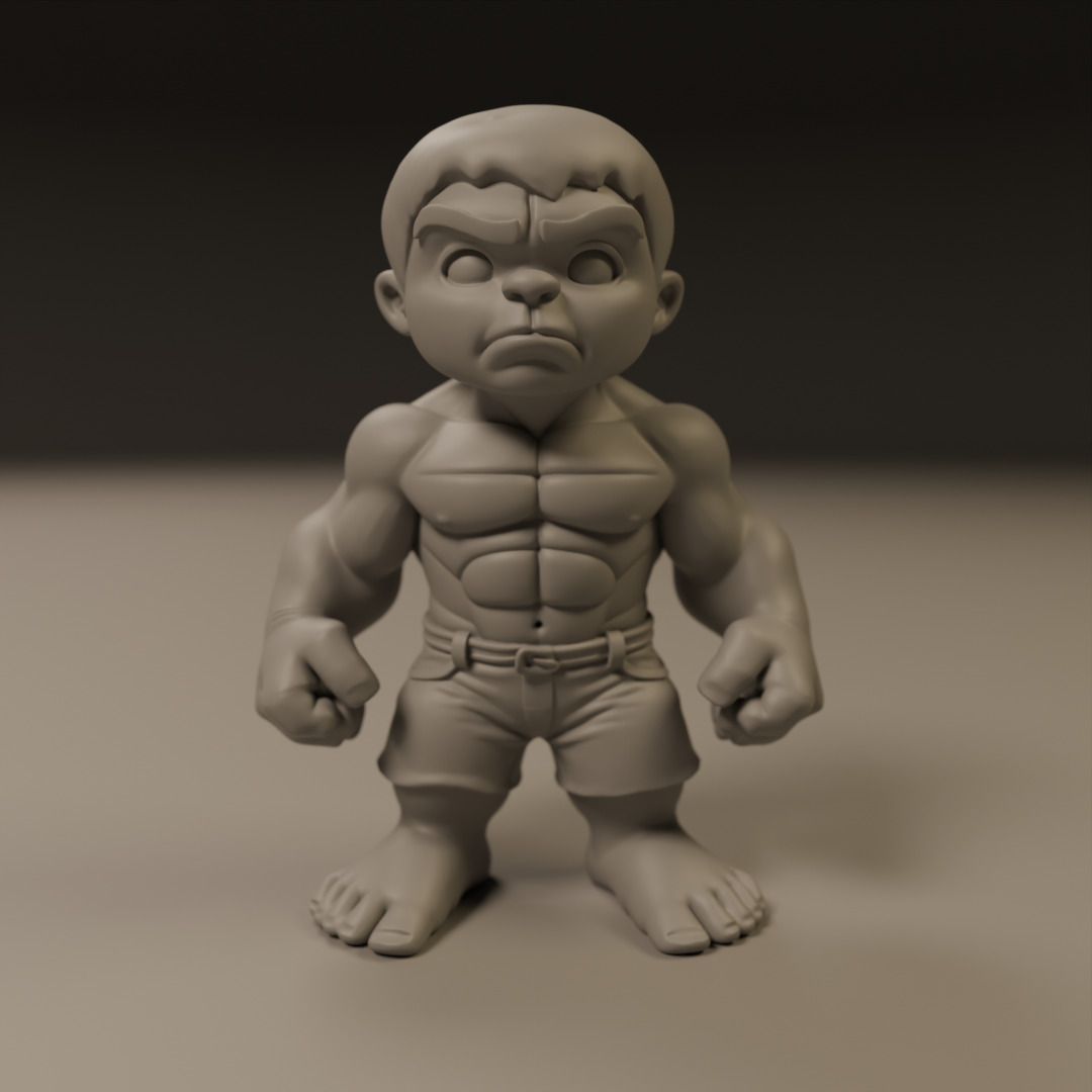 child hulk 3D print model_18