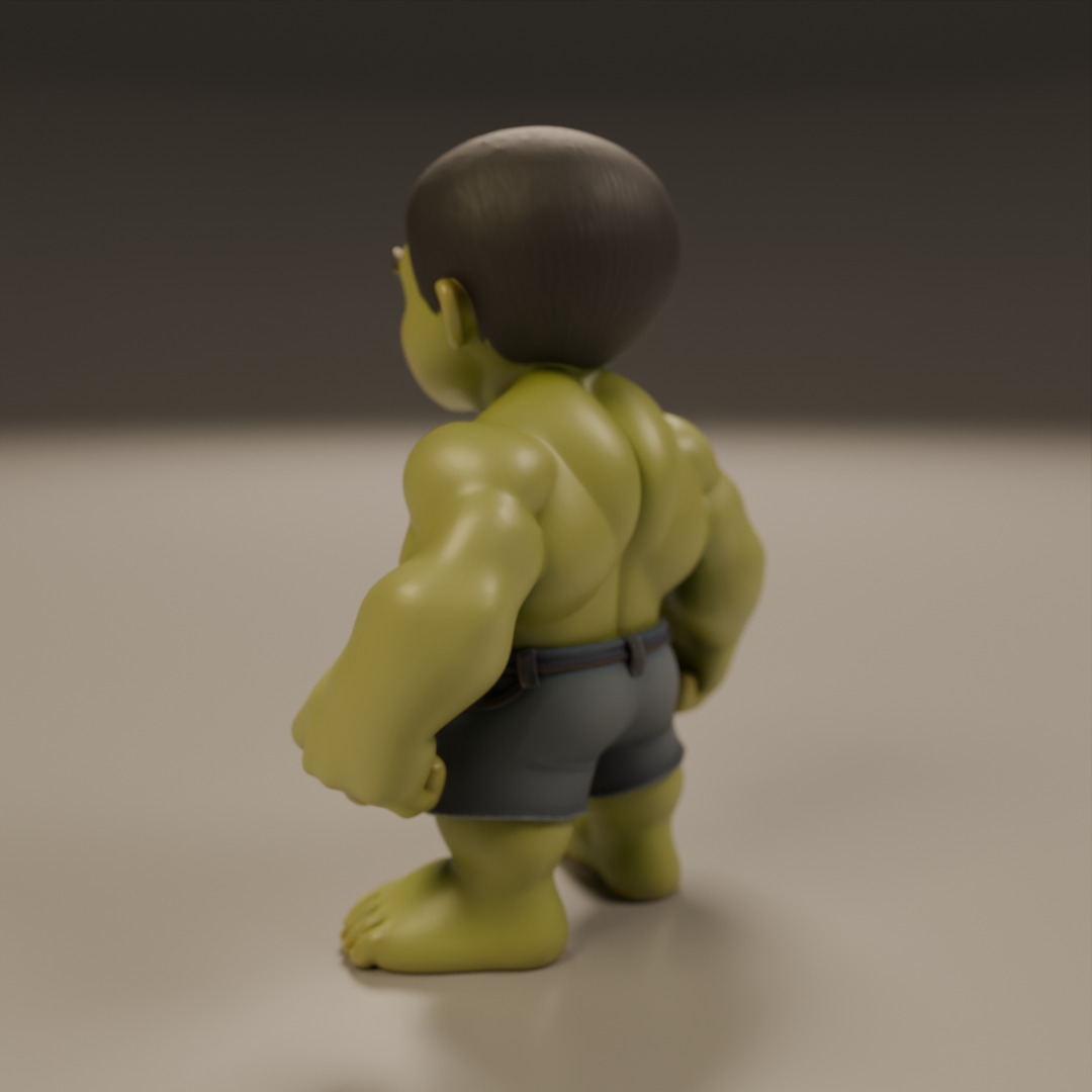 child hulk 3D print model_7