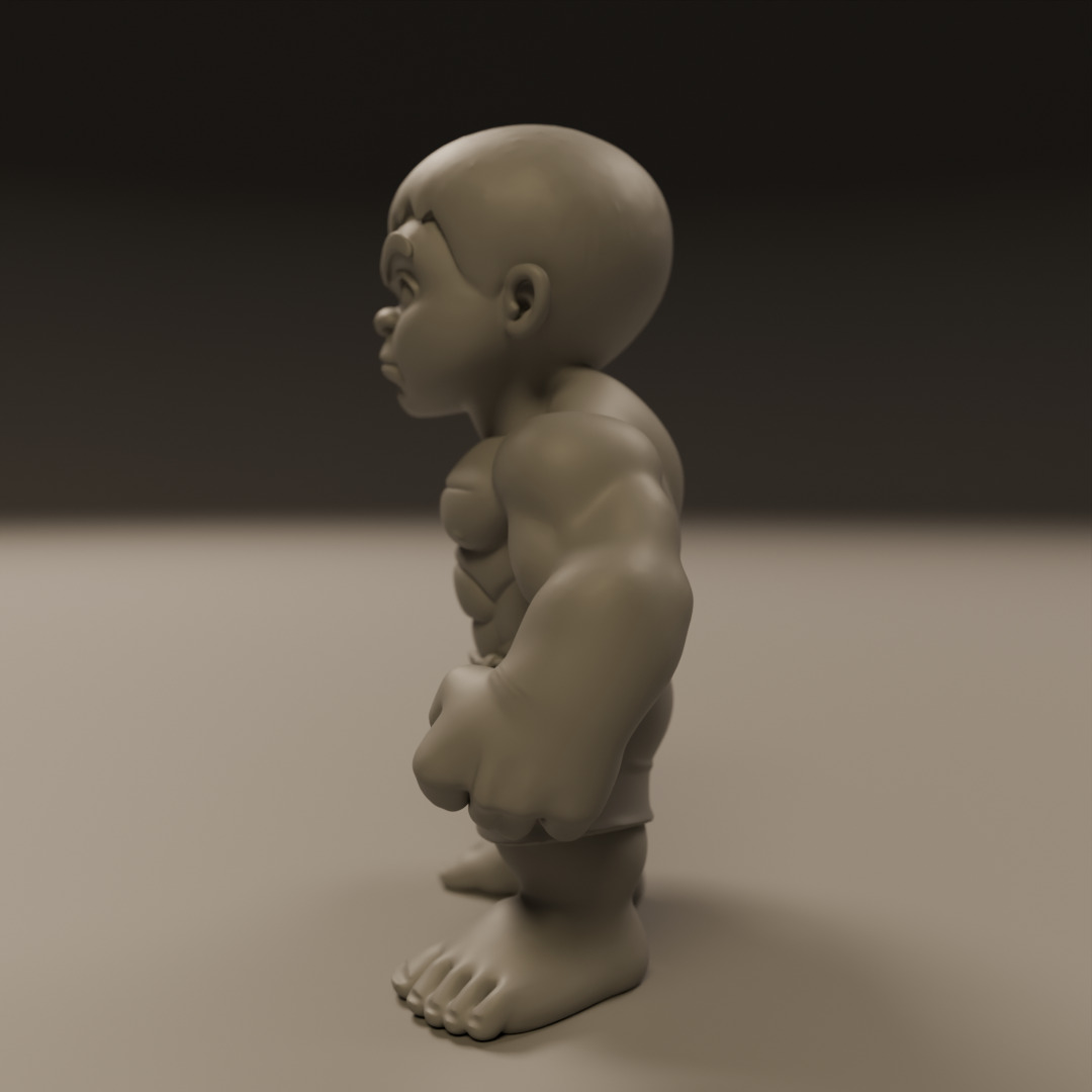 child hulk 3D print model_11