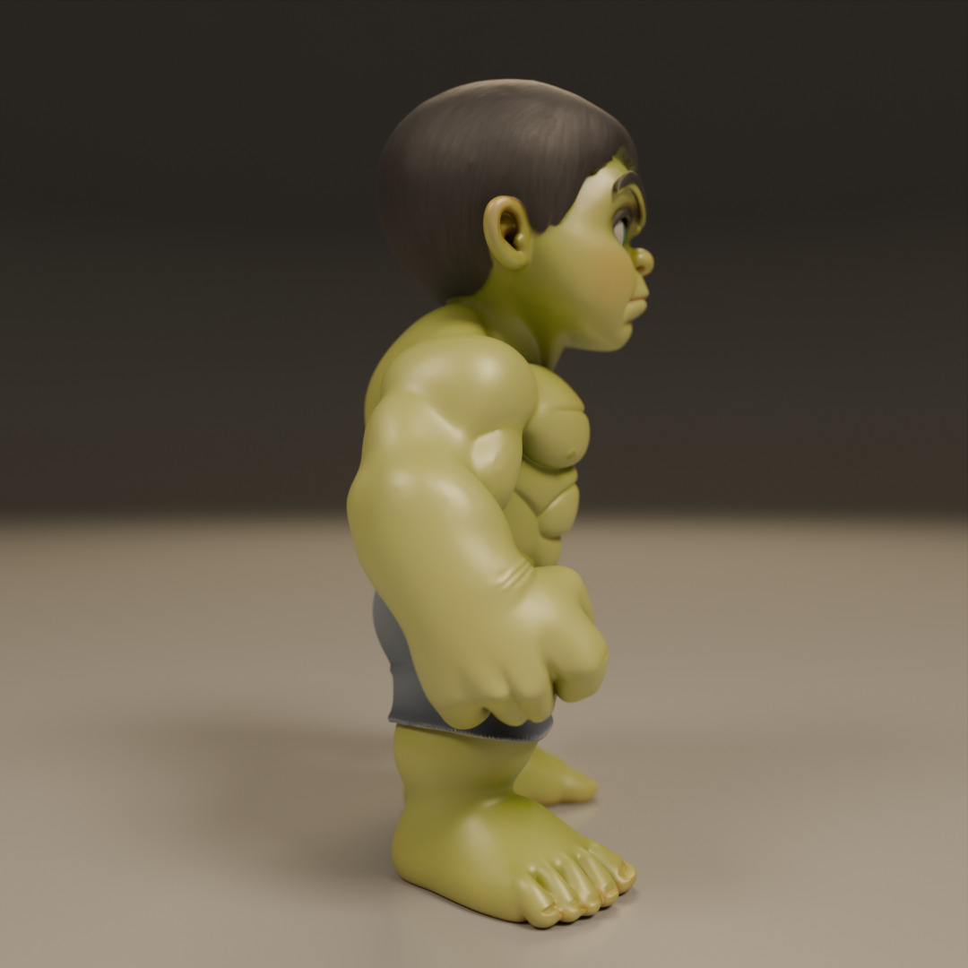 child hulk 3D print model_1