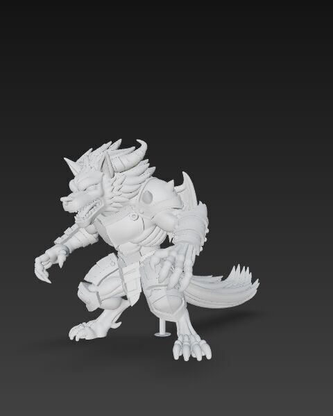 Armored Wolf Tribe 3D model_17