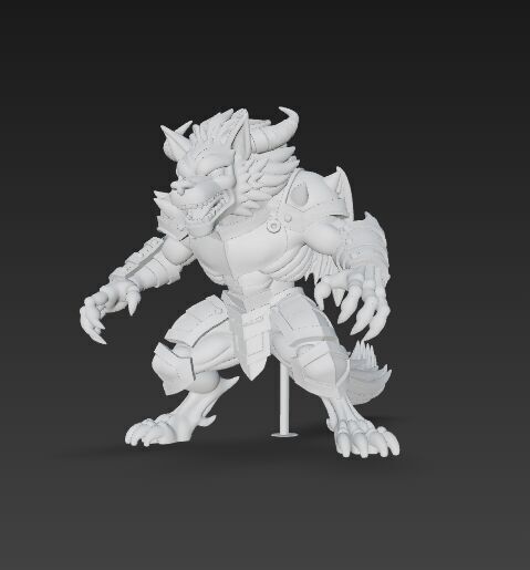 Armored Wolf Tribe 3D model_9