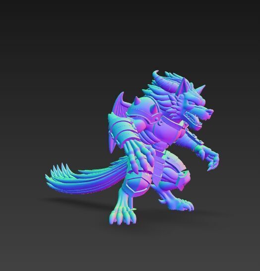 Armored Wolf Tribe 3D model_1