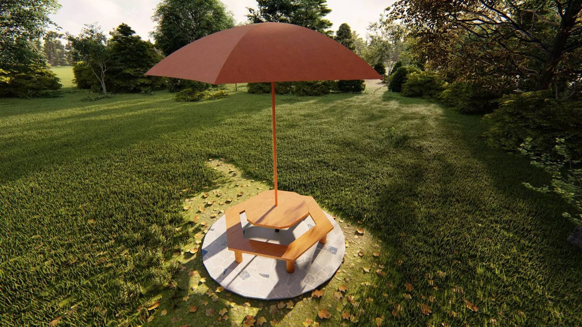 Modern Gazebo Free low-poly 3D model