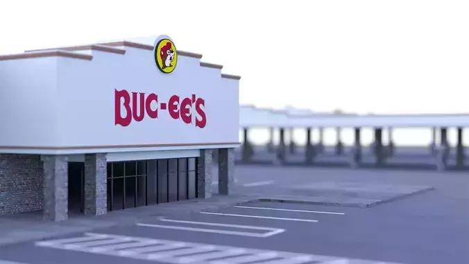 Buc-ees Gas Station with Parking Lot