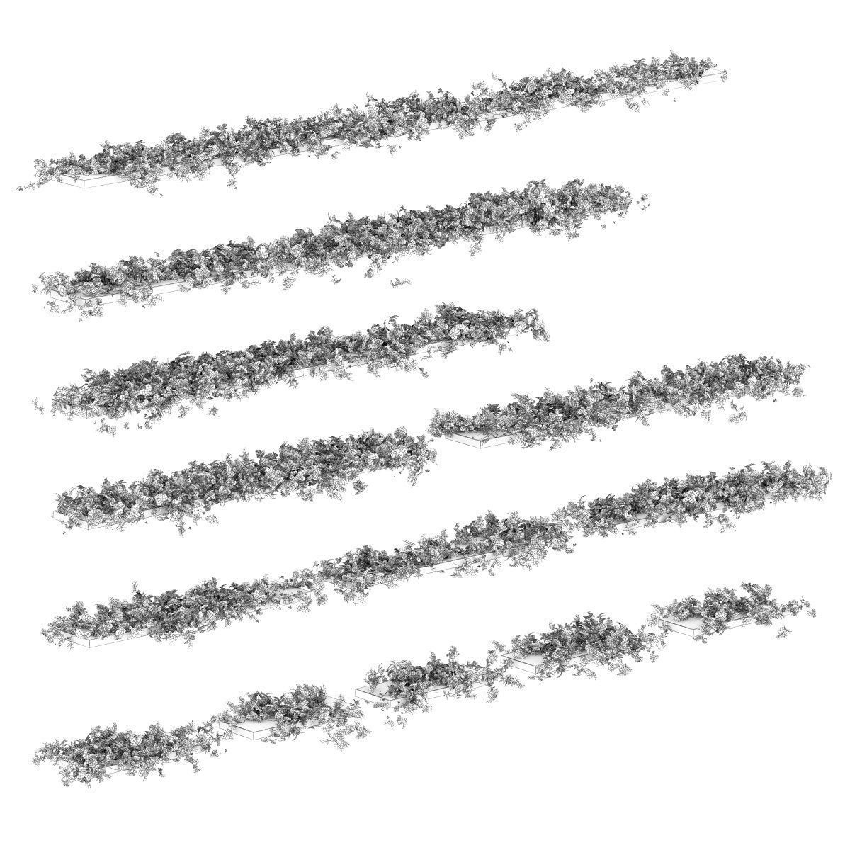 Leaves for shelves 13 items 3D model_3