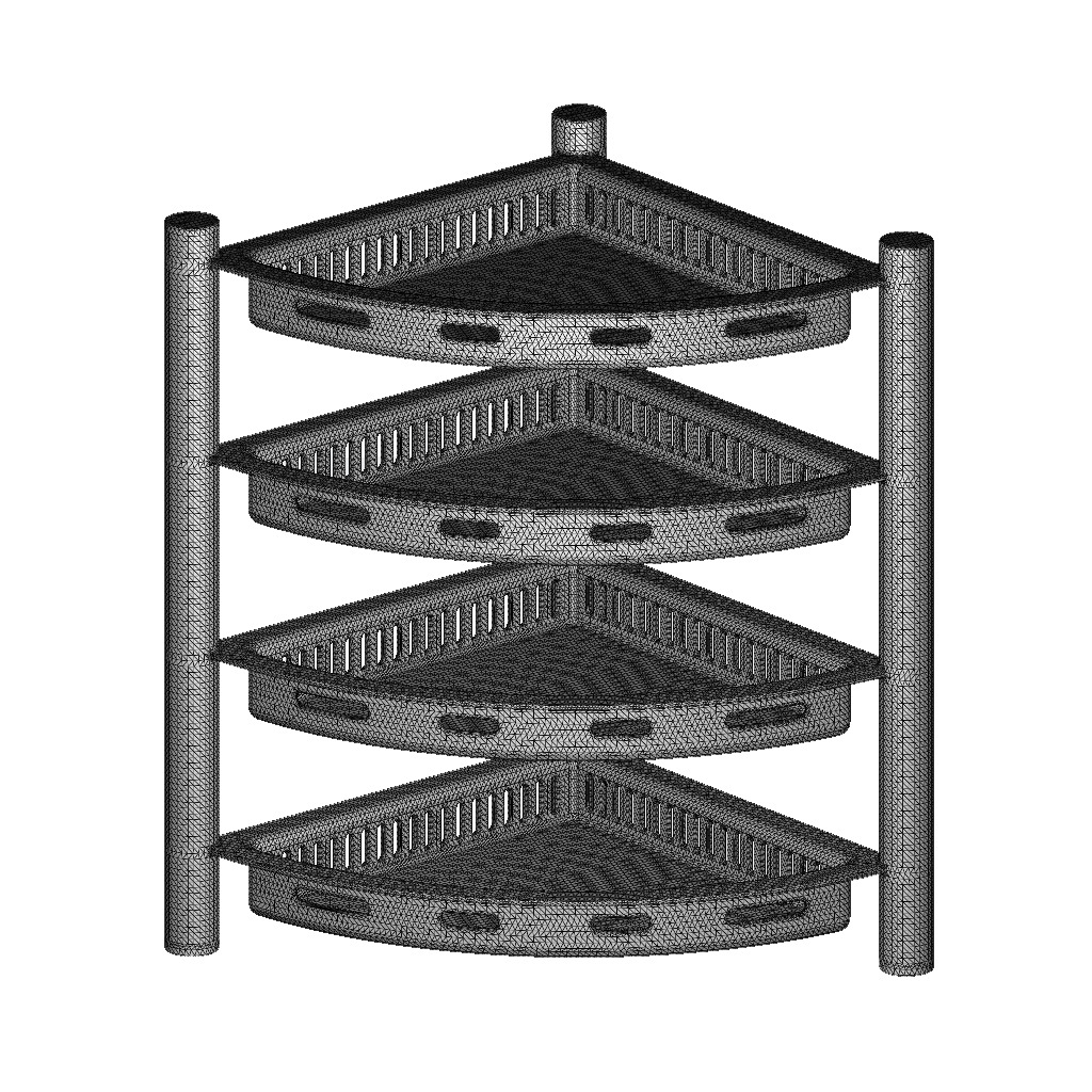Exquisite Multitier Corner Rack 3D print model_4