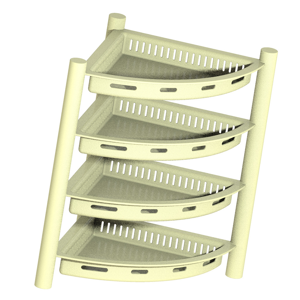 Exquisite Multitier Corner Rack 3D print model_2