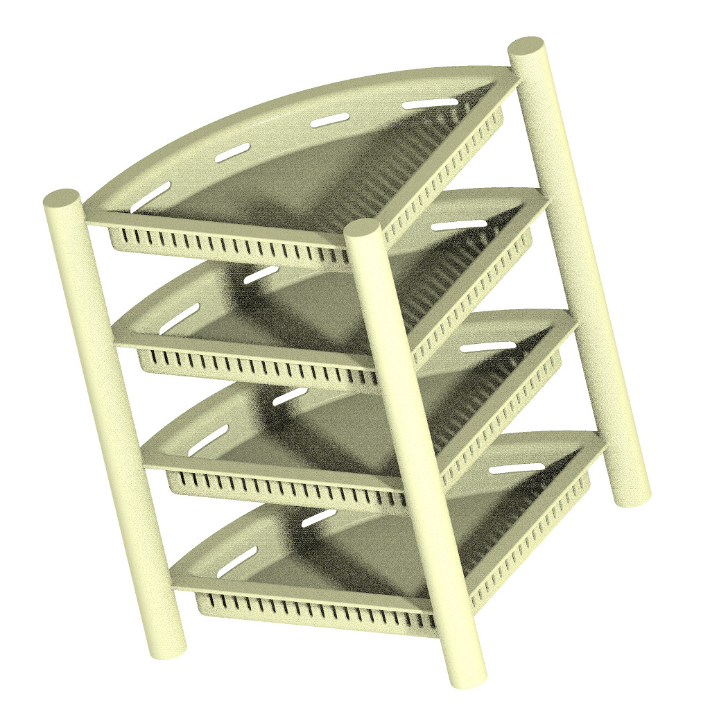 Exquisite Multitier Corner Rack 3D print model_1