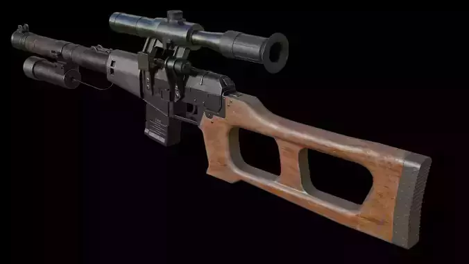 VSS Vintorez Low-poly 3D model