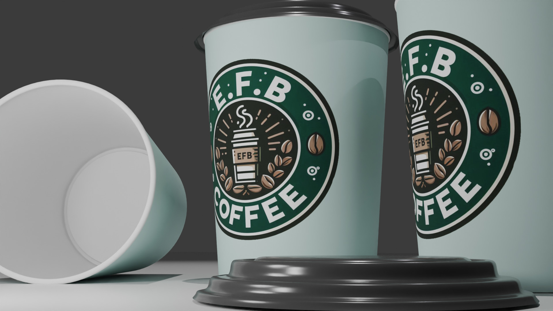 3D Paper Coffee Cup Mockup Realistic To Go Cup Design Low-poly 3D model_7