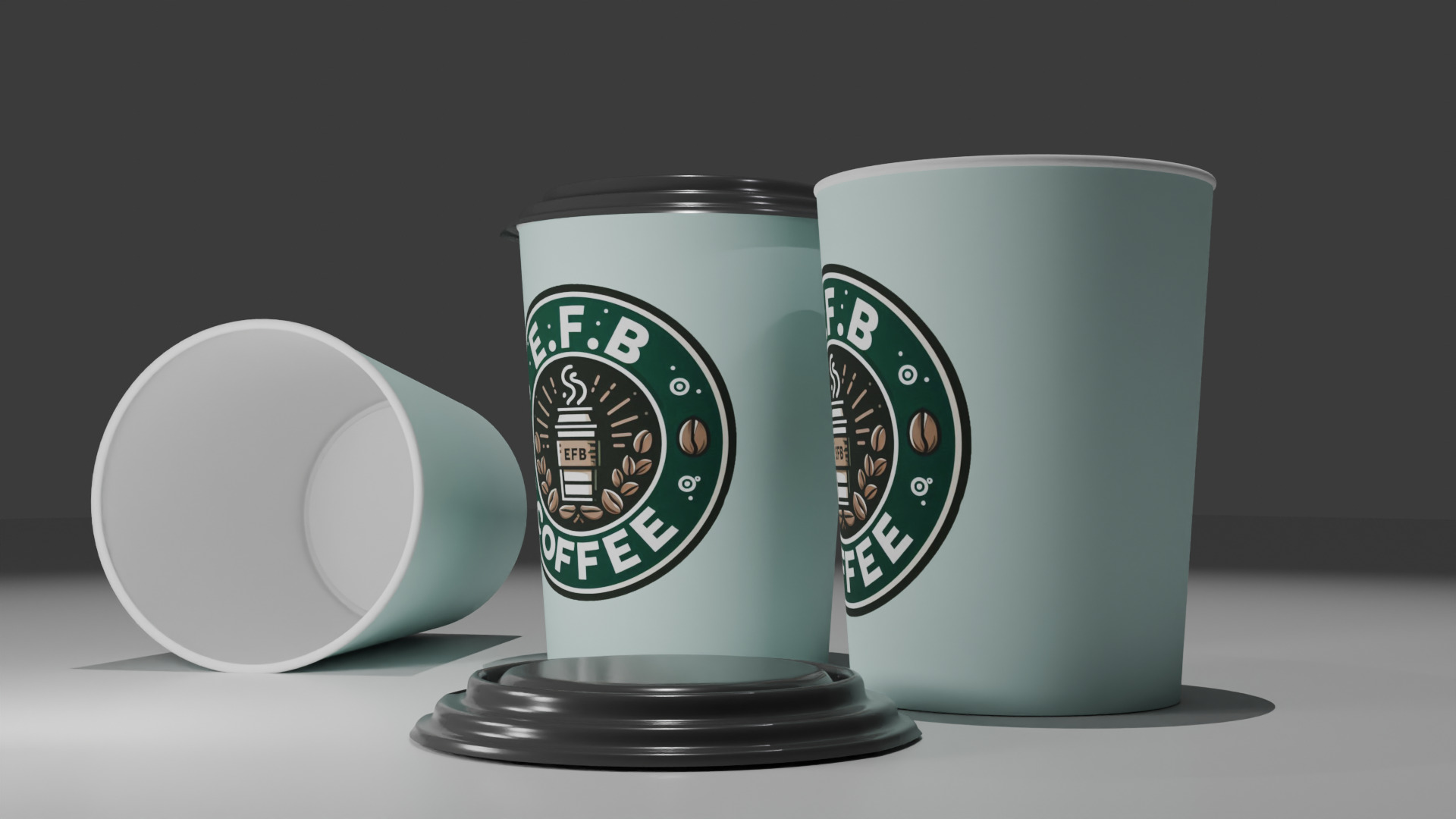 3D Paper Coffee Cup Mockup Realistic To Go Cup Design Low-poly 3D model_3