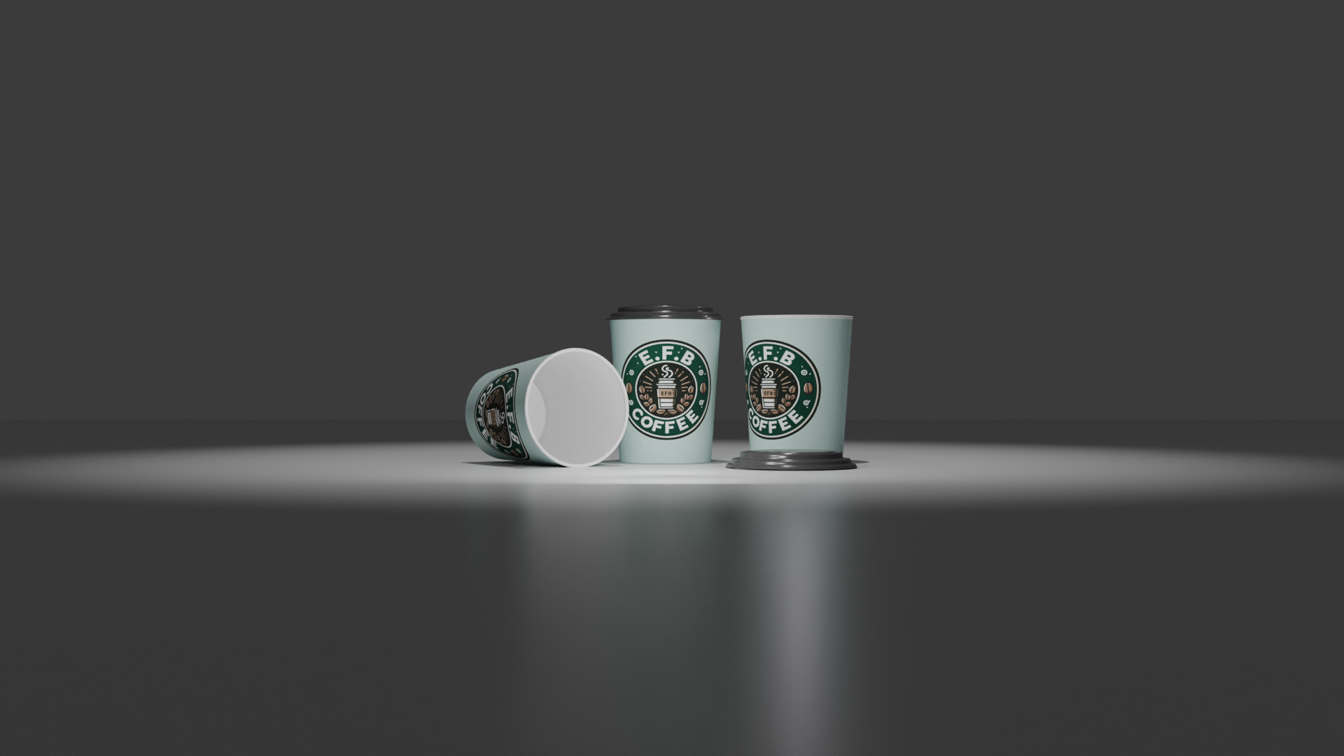 3D Paper Coffee Cup Mockup Realistic To Go Cup Design Low-poly 3D model_5