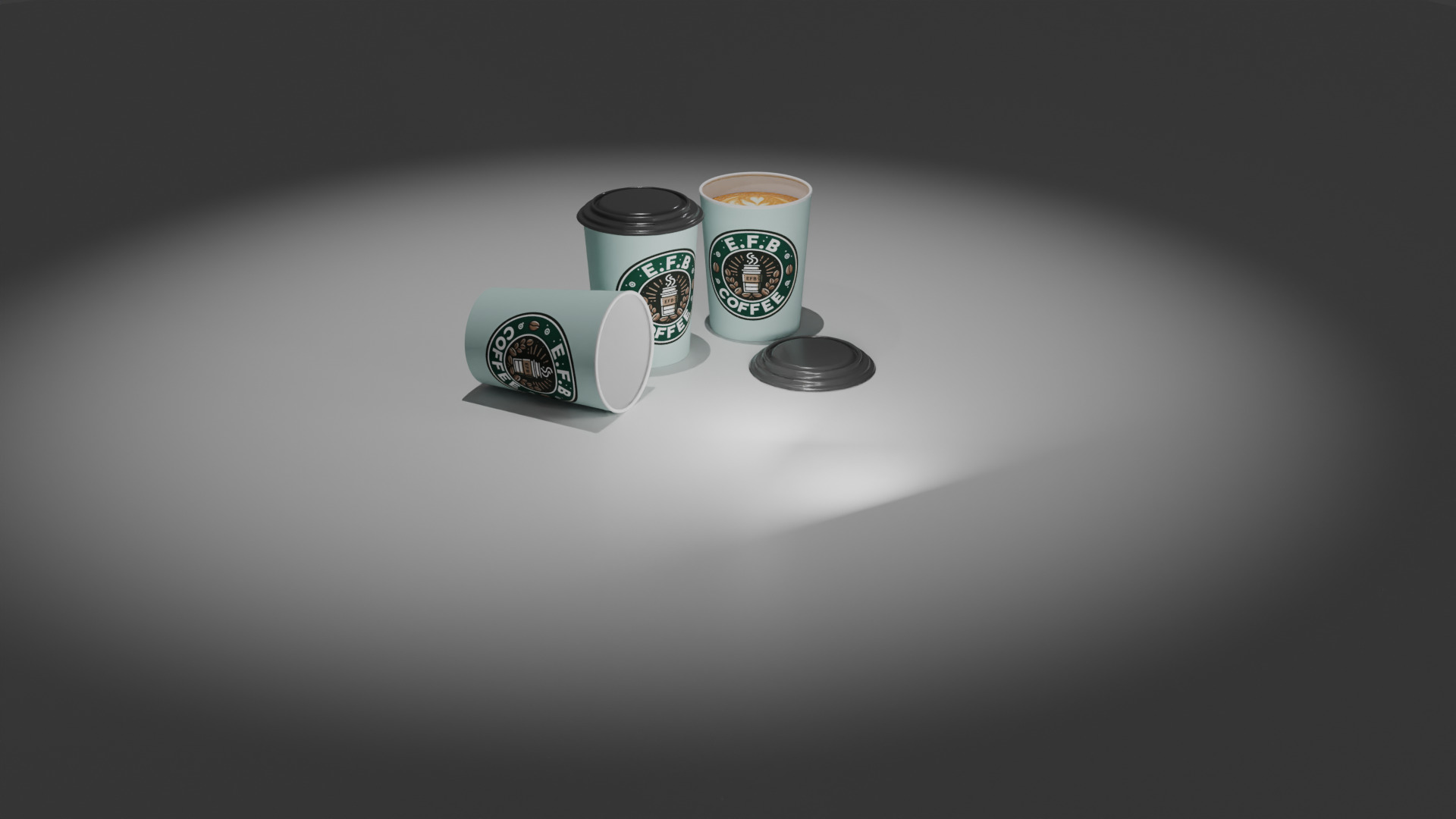 3D Paper Coffee Cup Mockup Realistic To Go Cup Design Low-poly 3D model_8