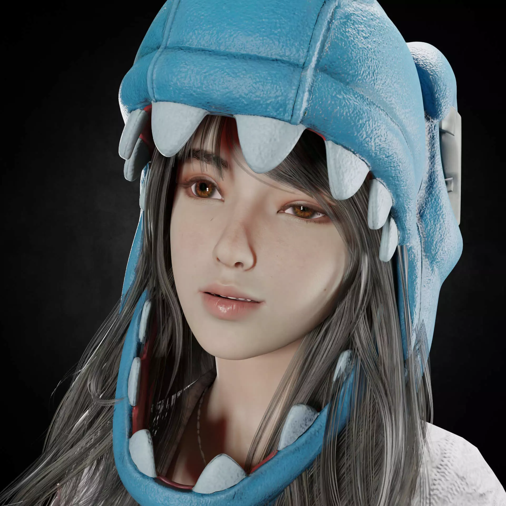 Cute Girl PBR 8K Full Rigged  Low-poly 3D model_0
