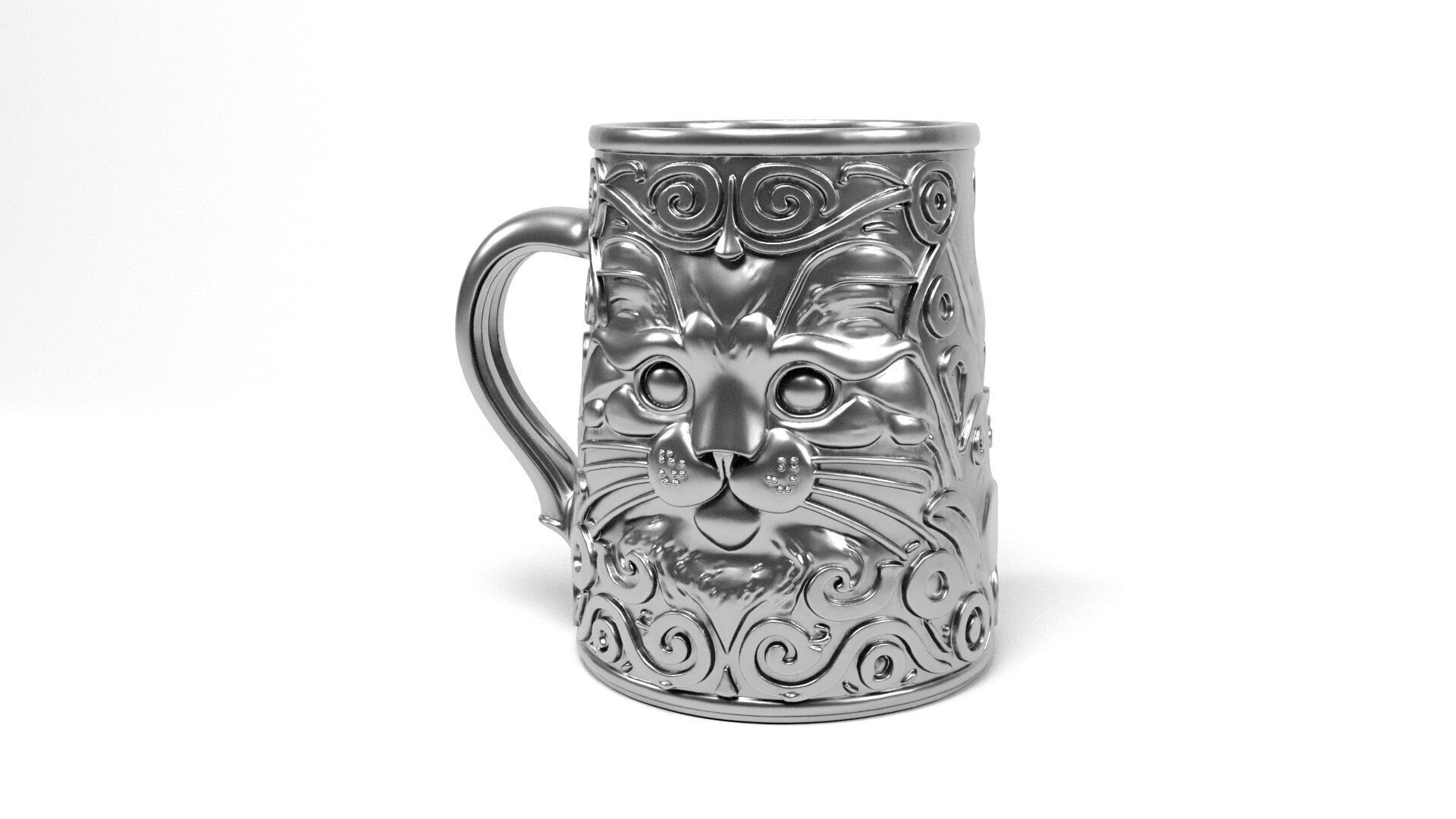 Cat Mug 3D print model_7