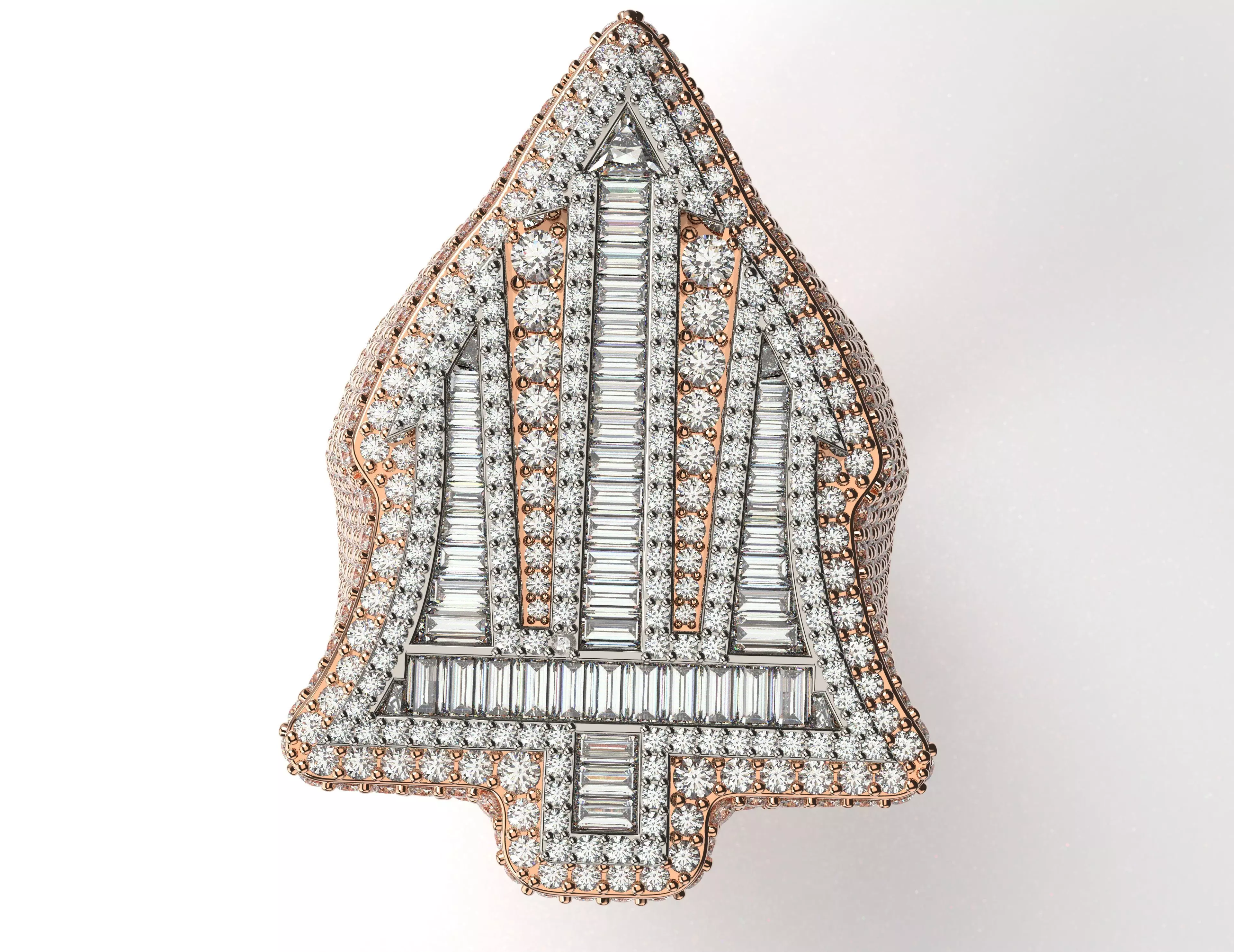 Trishul Ring for Men 3D print model_0