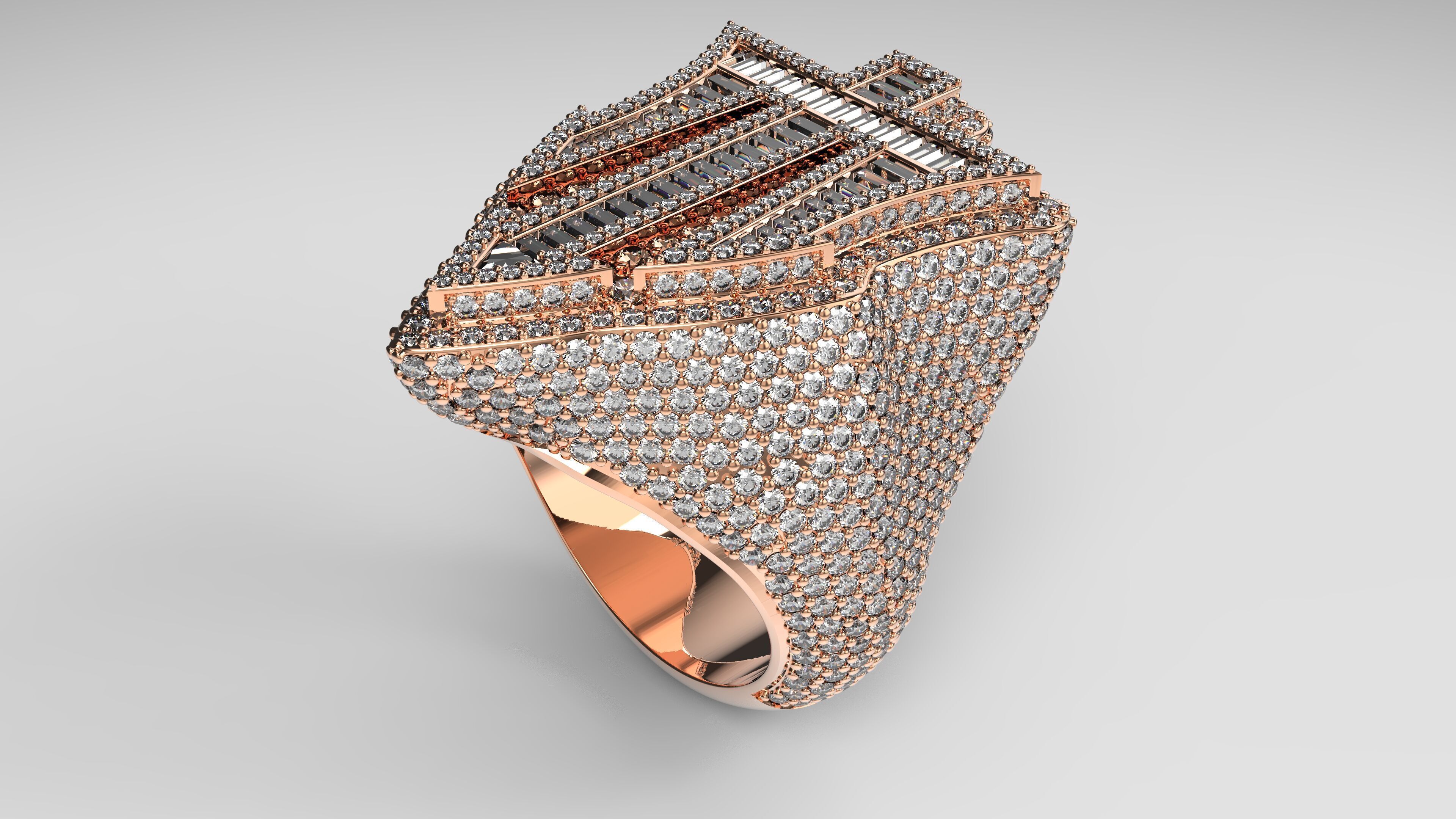 Trishul Ring for Men 3D print model_8