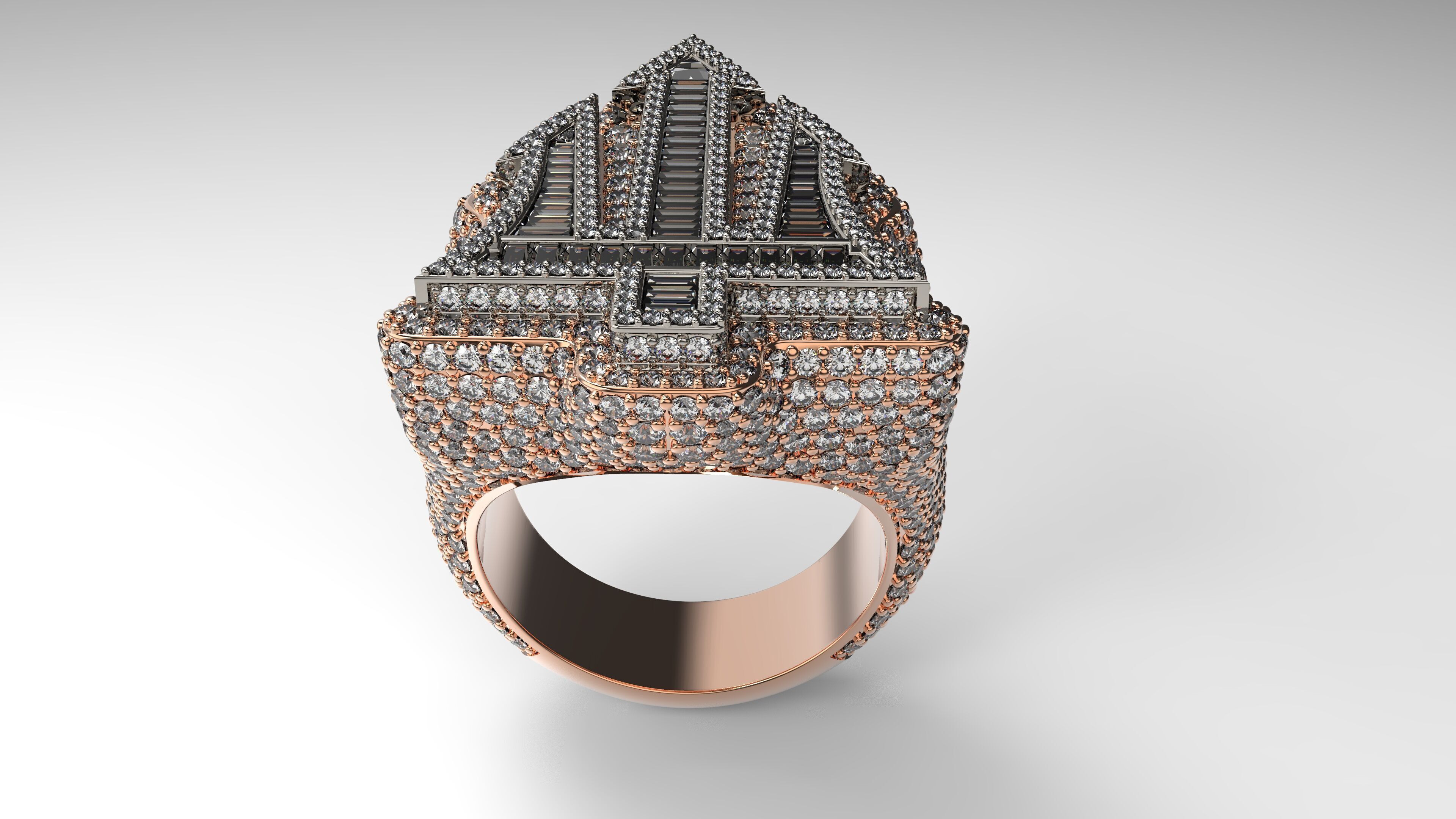 Trishul Ring for Men 3D print model_4