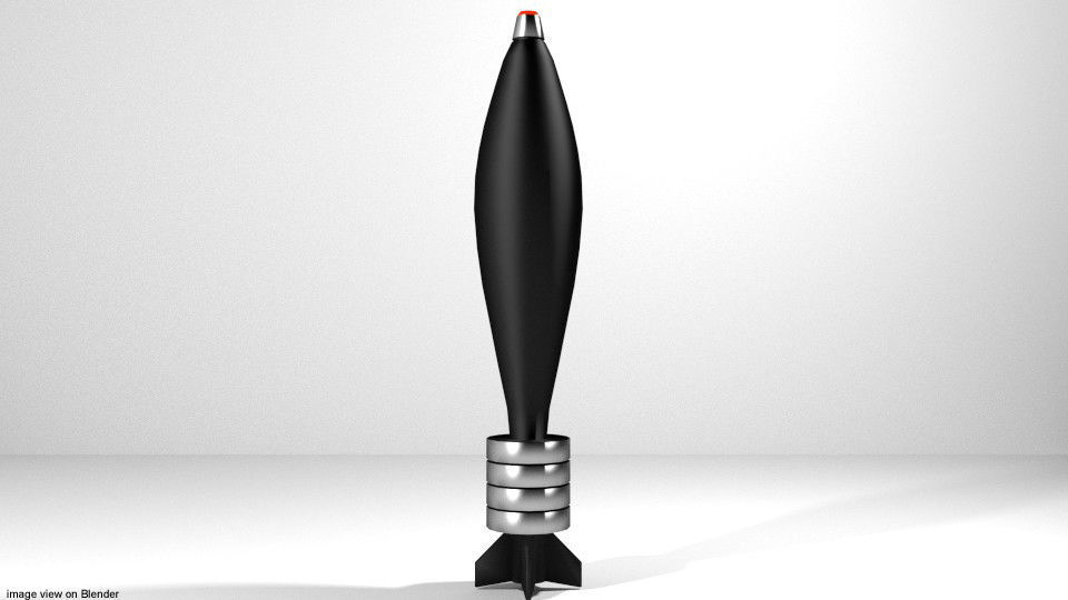 Mortar Ammunition - Type modern 3D model_1
