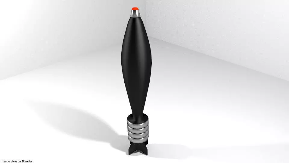 Mortar Ammunition - Type modern 3D model_0