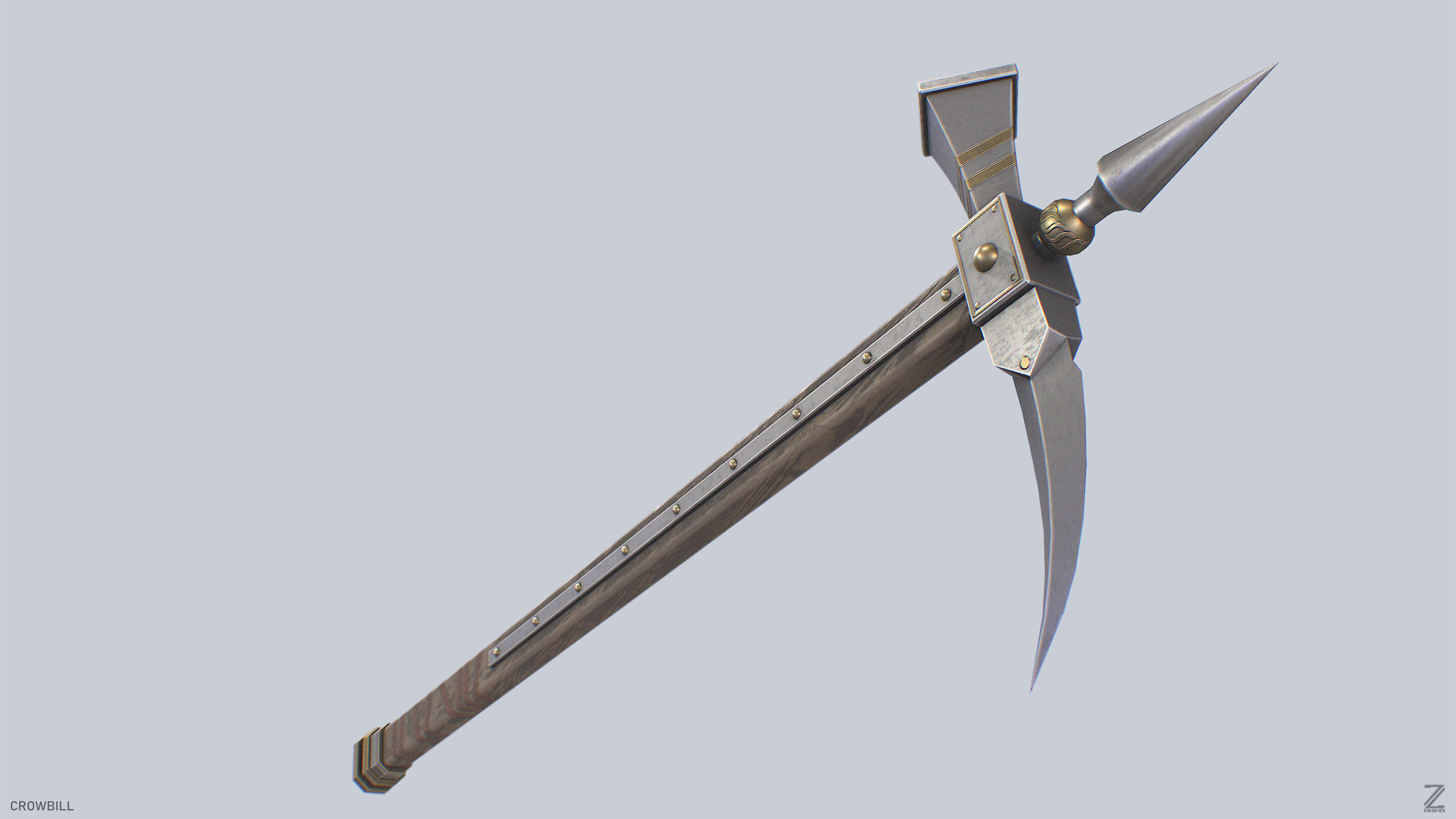 Crowbill Low-poly 3D model_6