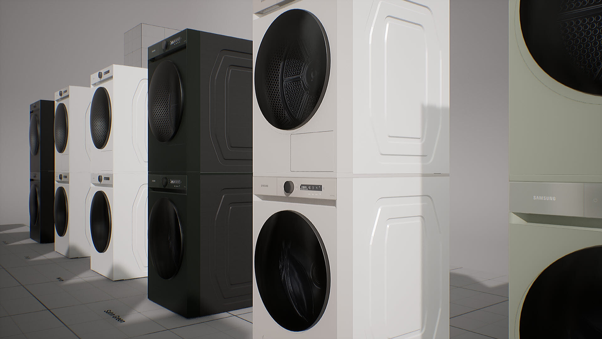 SAMSUNG Washing Machine - BESPOKE Grande AI Low-poly 3D model_18