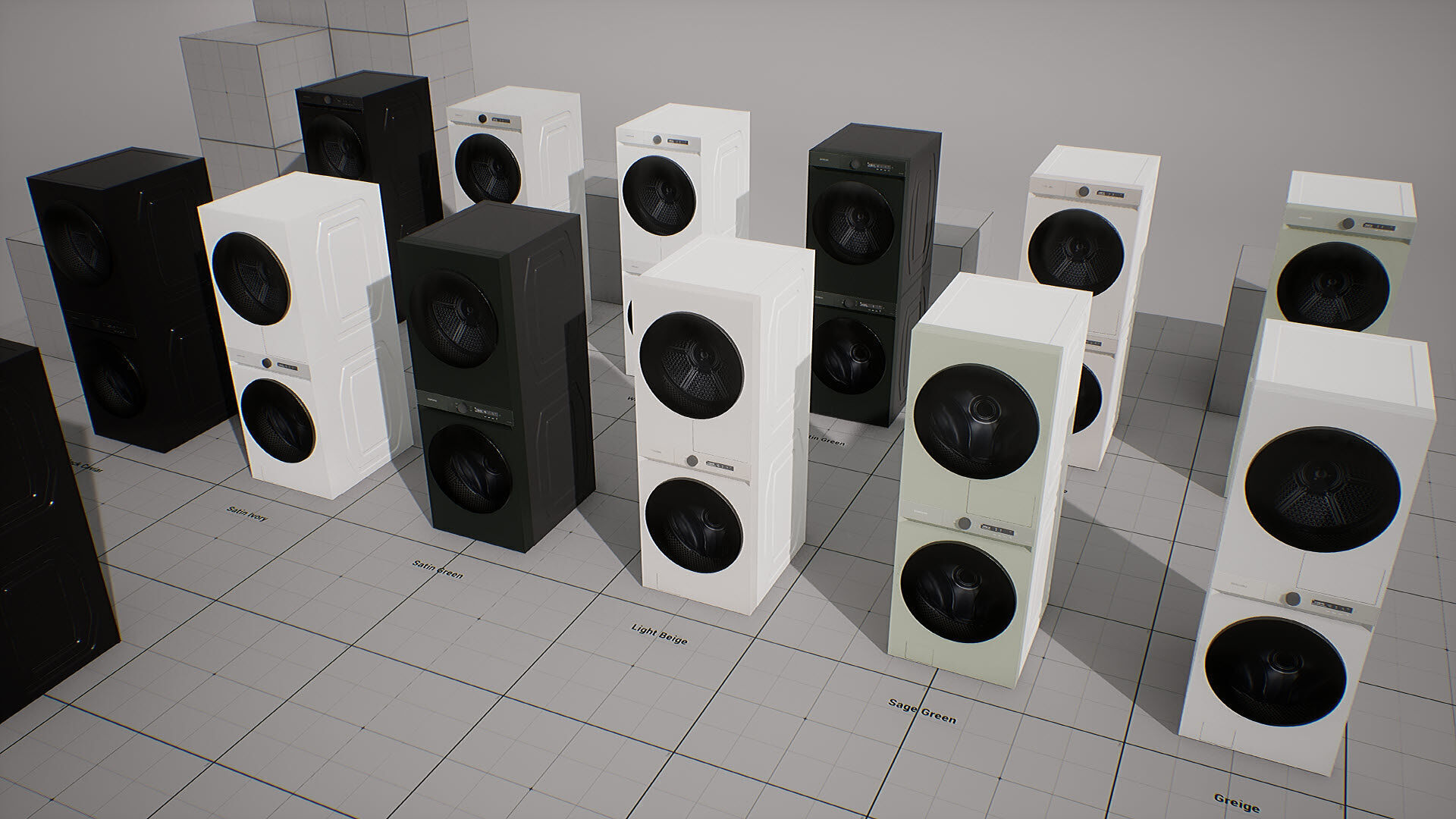 SAMSUNG Washing Machine - BESPOKE Grande AI Low-poly 3D model_8