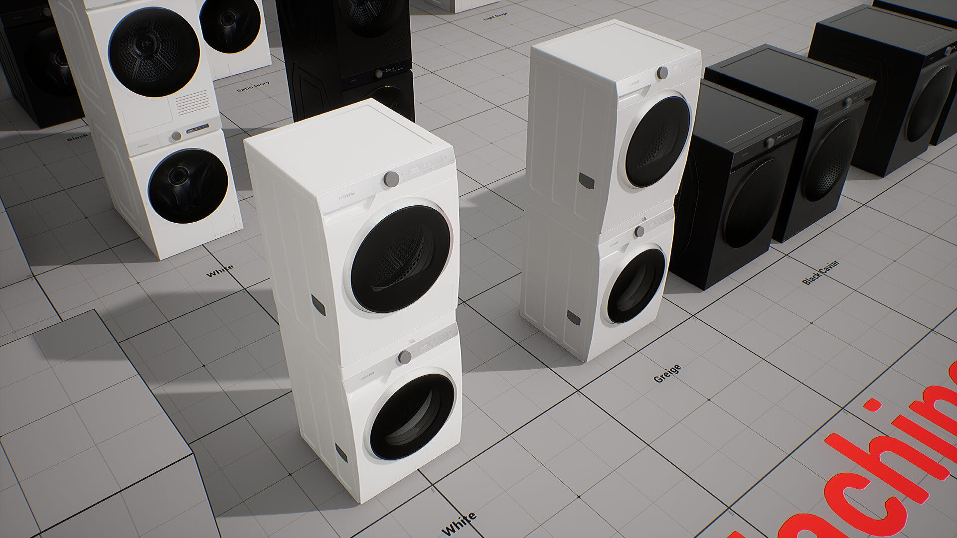 SAMSUNG Washing Machine - BESPOKE Grande AI Low-poly 3D model_13