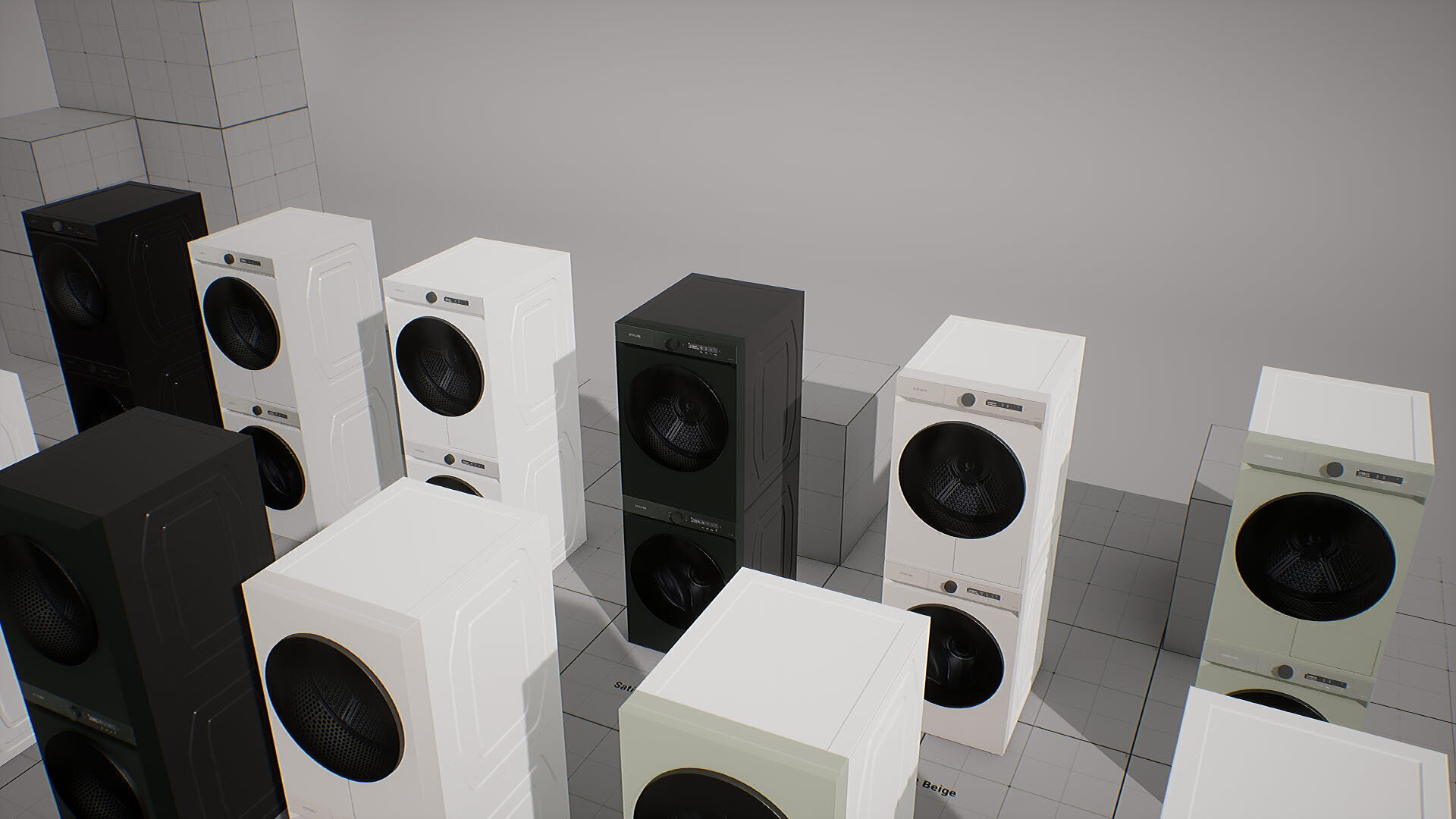 SAMSUNG Washing Machine - BESPOKE Grande AI Low-poly 3D model_9