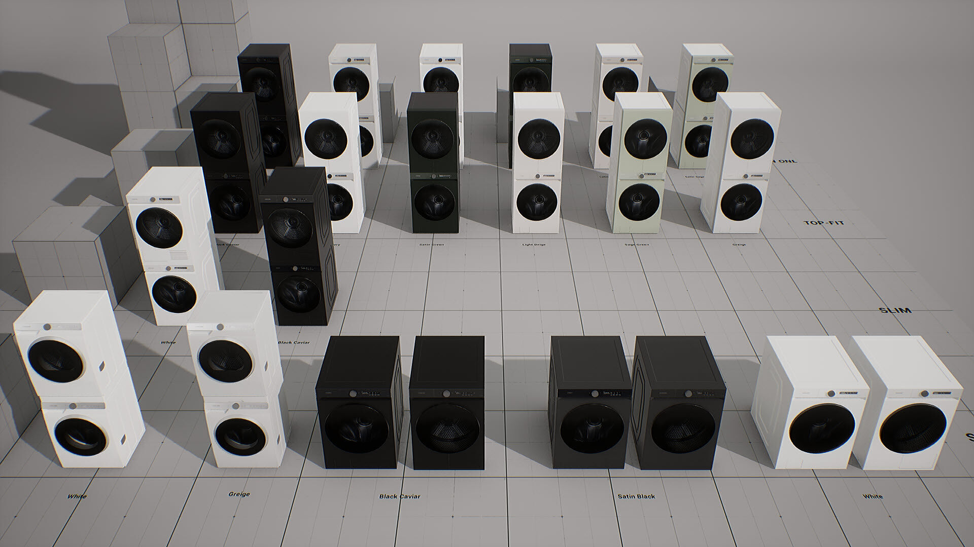 SAMSUNG Washing Machine - BESPOKE Grande AI Low-poly 3D model_3