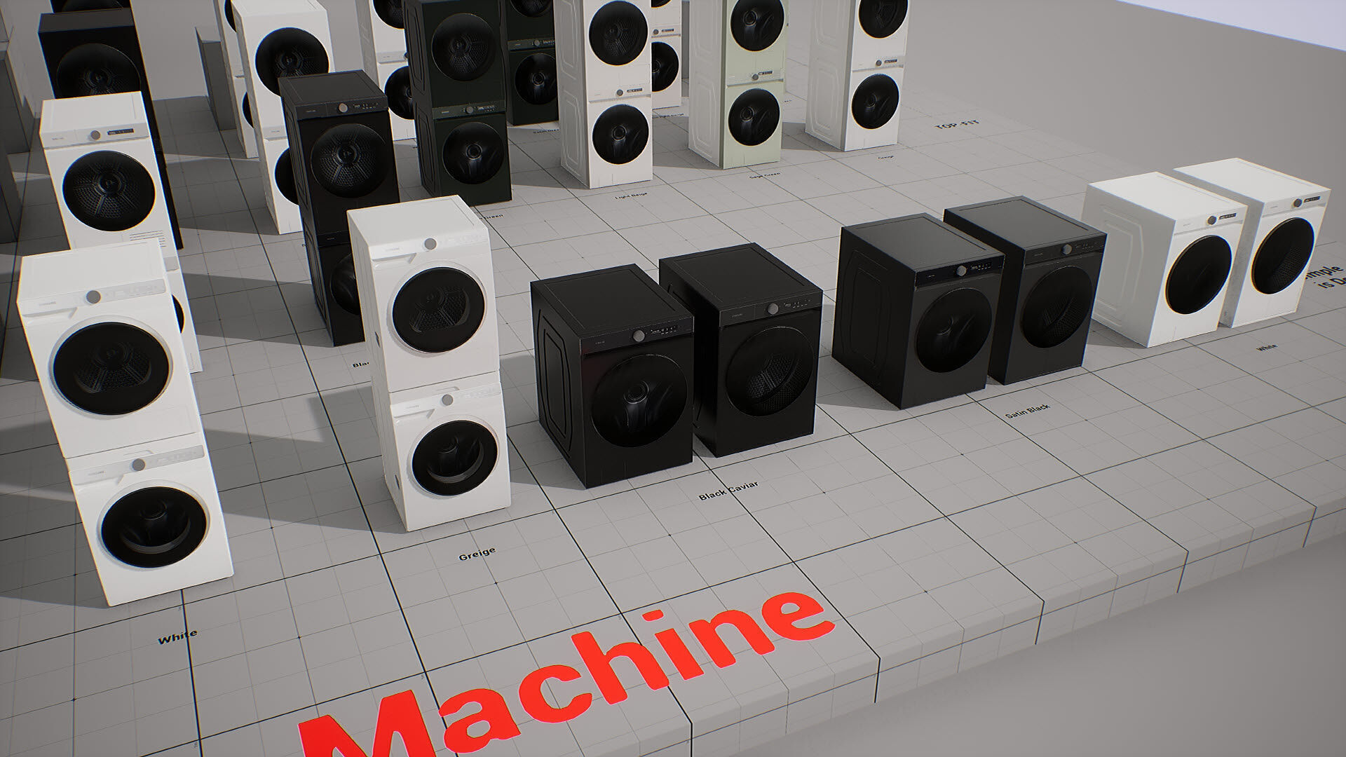 SAMSUNG Washing Machine - BESPOKE Grande AI Low-poly 3D model_6