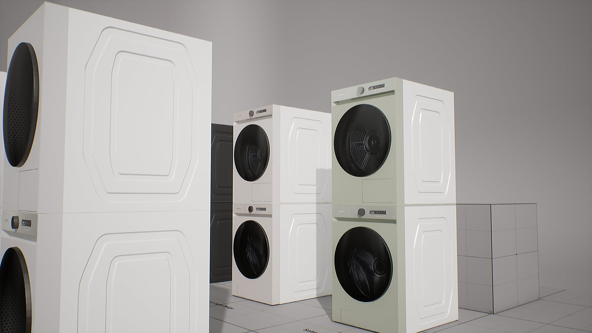 SAMSUNG Washing Machine - BESPOKE Grande AI Low-poly 3D model_20