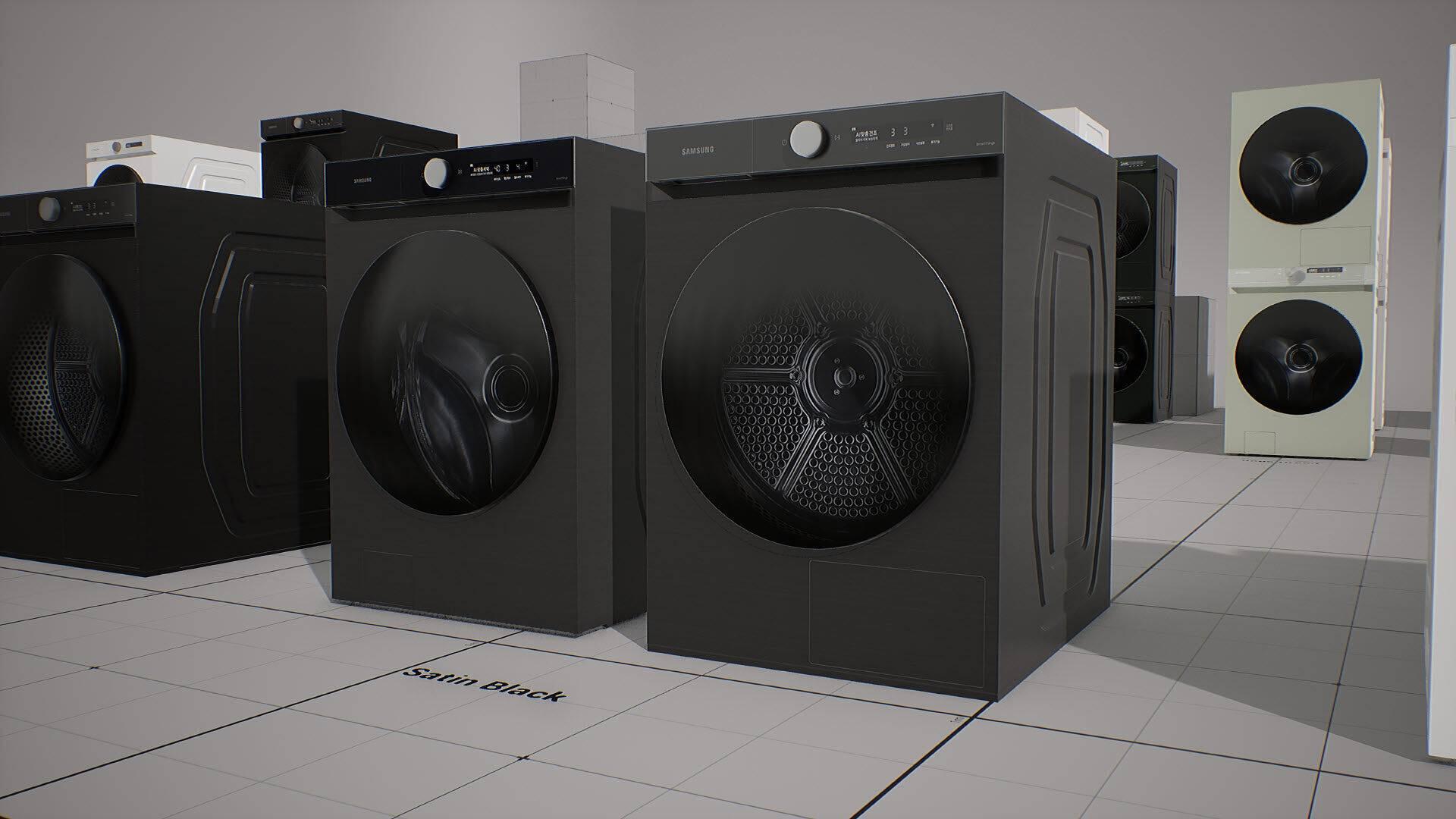 SAMSUNG Washing Machine - BESPOKE Grande AI Low-poly 3D model_10