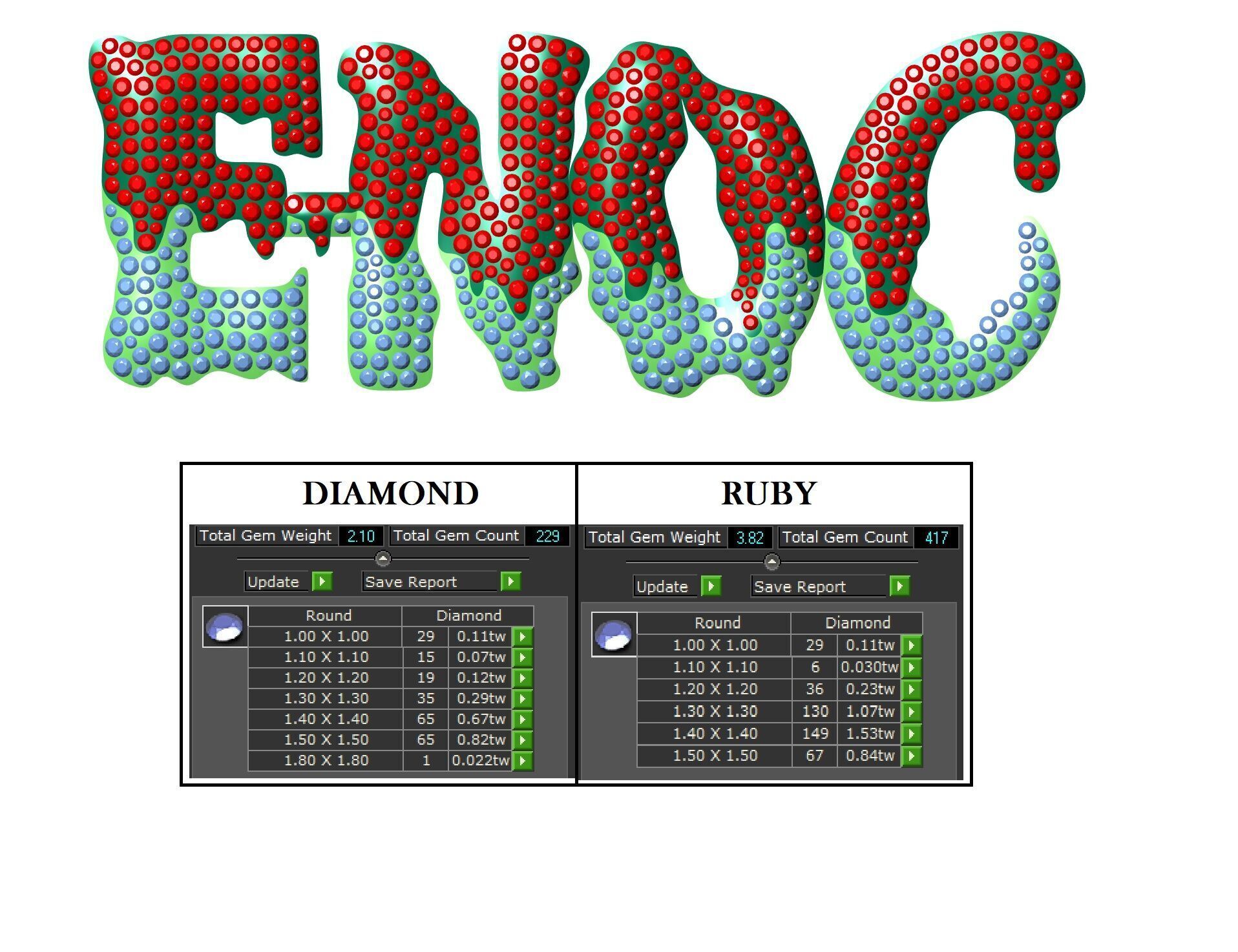 Name Pendant ENOC 3D print model_6