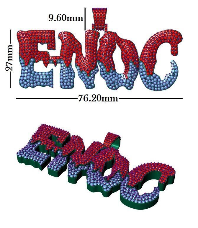 Name Pendant ENOC 3D print model_1