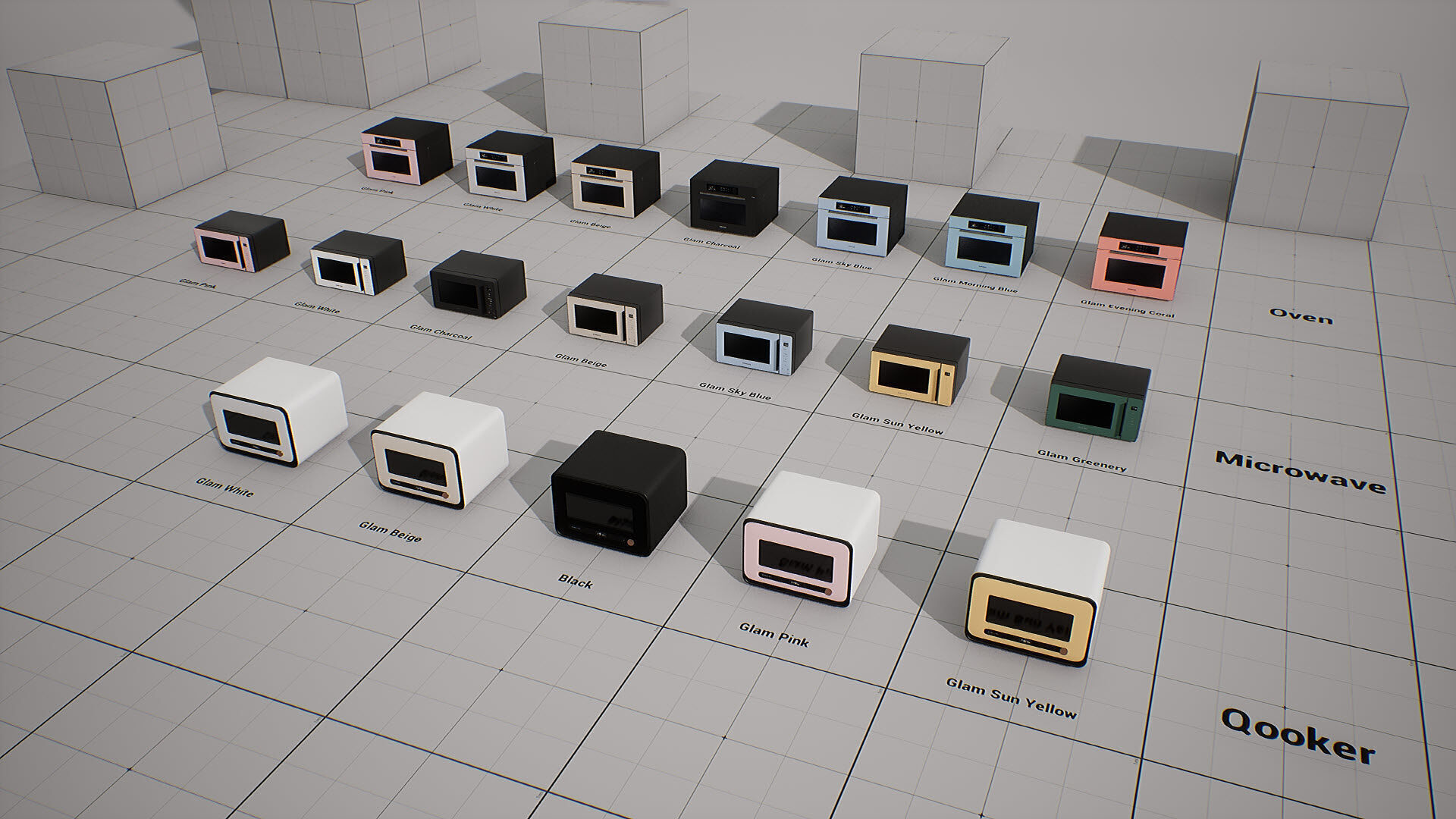 SAMSUNG Microwave - BESPOKE Qooker Low-poly 3D model_4