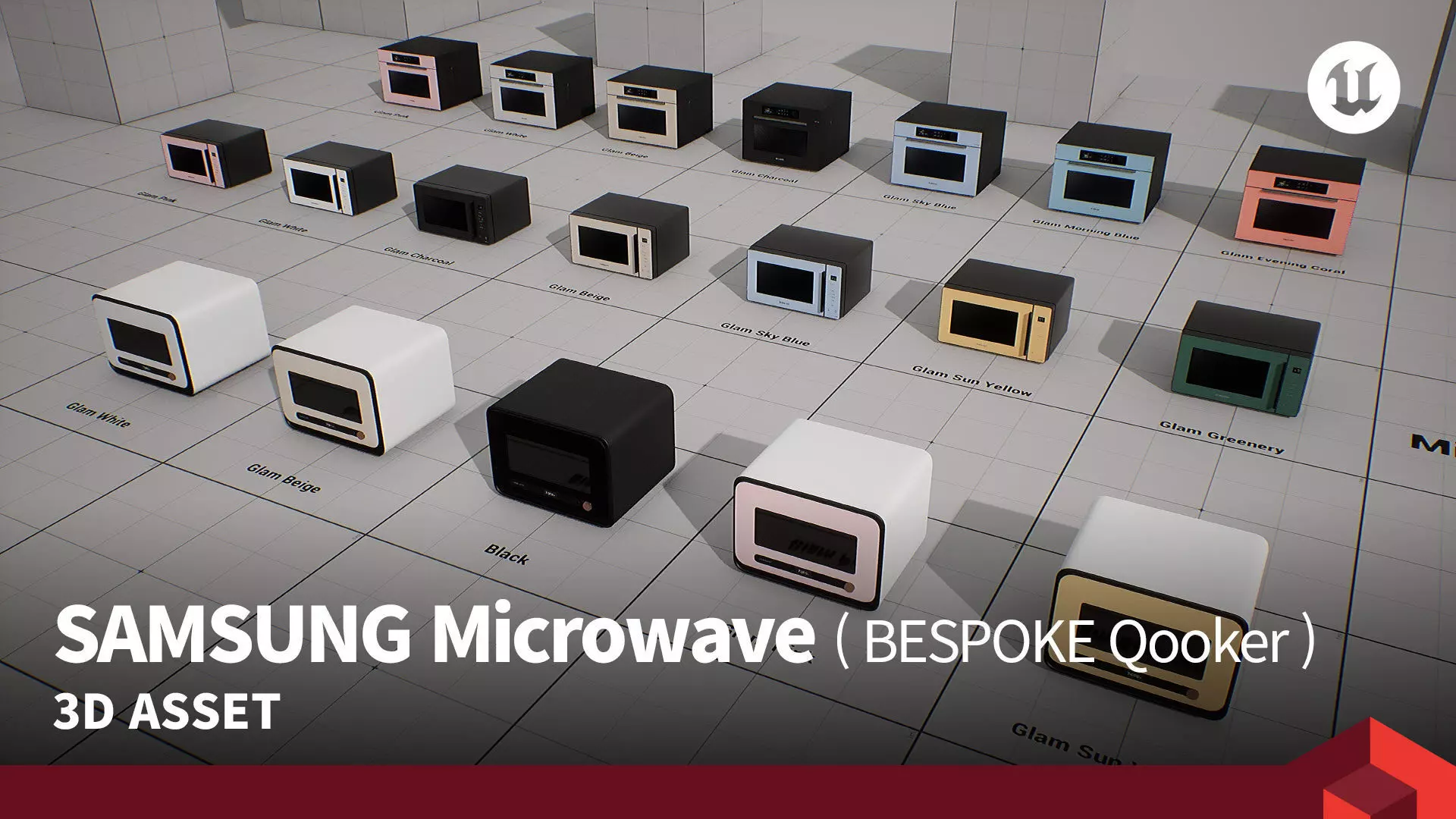 SAMSUNG Microwave - BESPOKE Qooker Low-poly 3D model_0