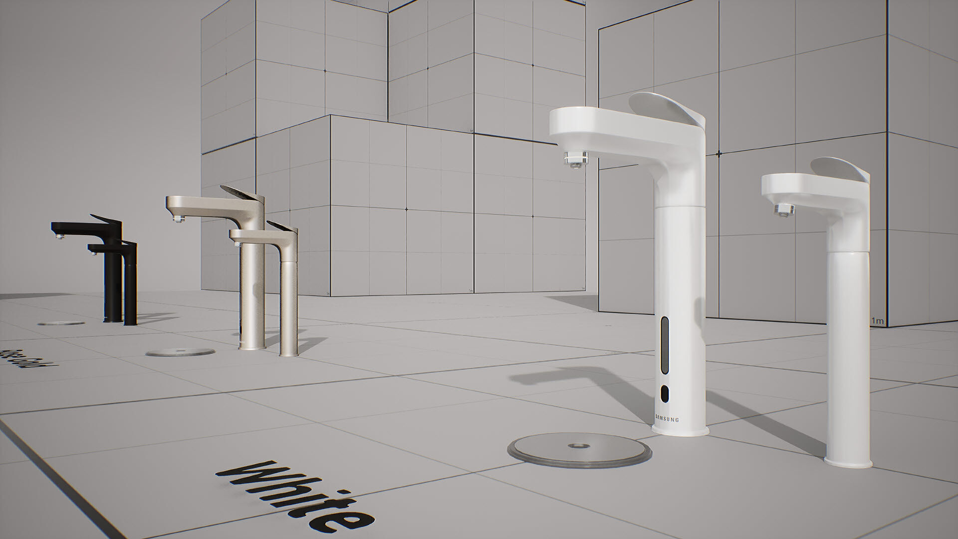 SAMSUNG - BESPOKE Water Purfier Low-poly 3D model_6