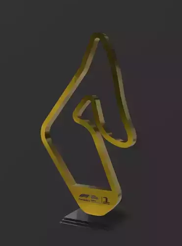 Trophy spielberg F1 nikki curve 3D print model