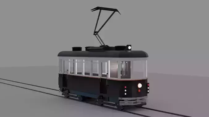 Lowpoly Old Tram